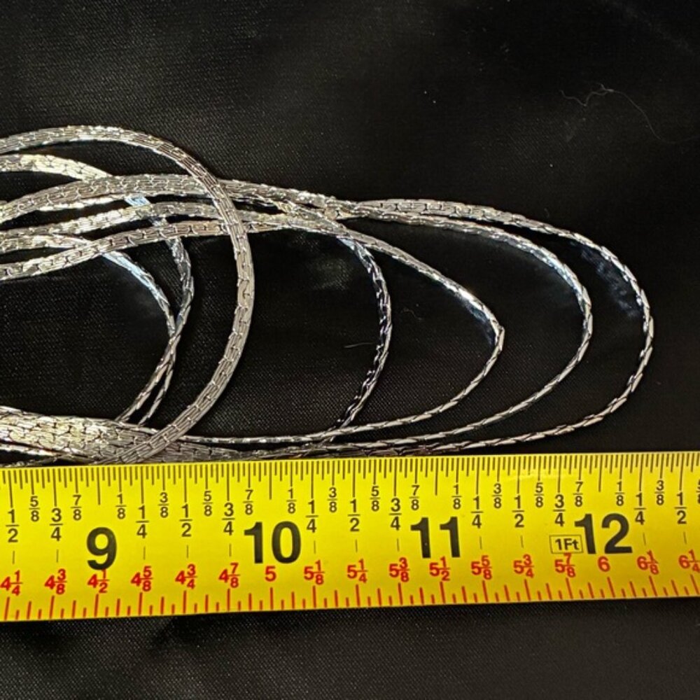 D'Orlan Silver Tone Multi Chain Waterfall Necklace 7 Strand - Picture 12 of 12